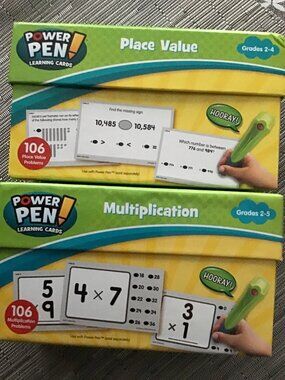 Lot of 2 Teacher Resources Card Sets--Multiplication/Place Value-Homeschool Math